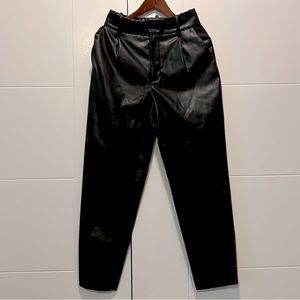 Zara Carrot Cut Leather Pants